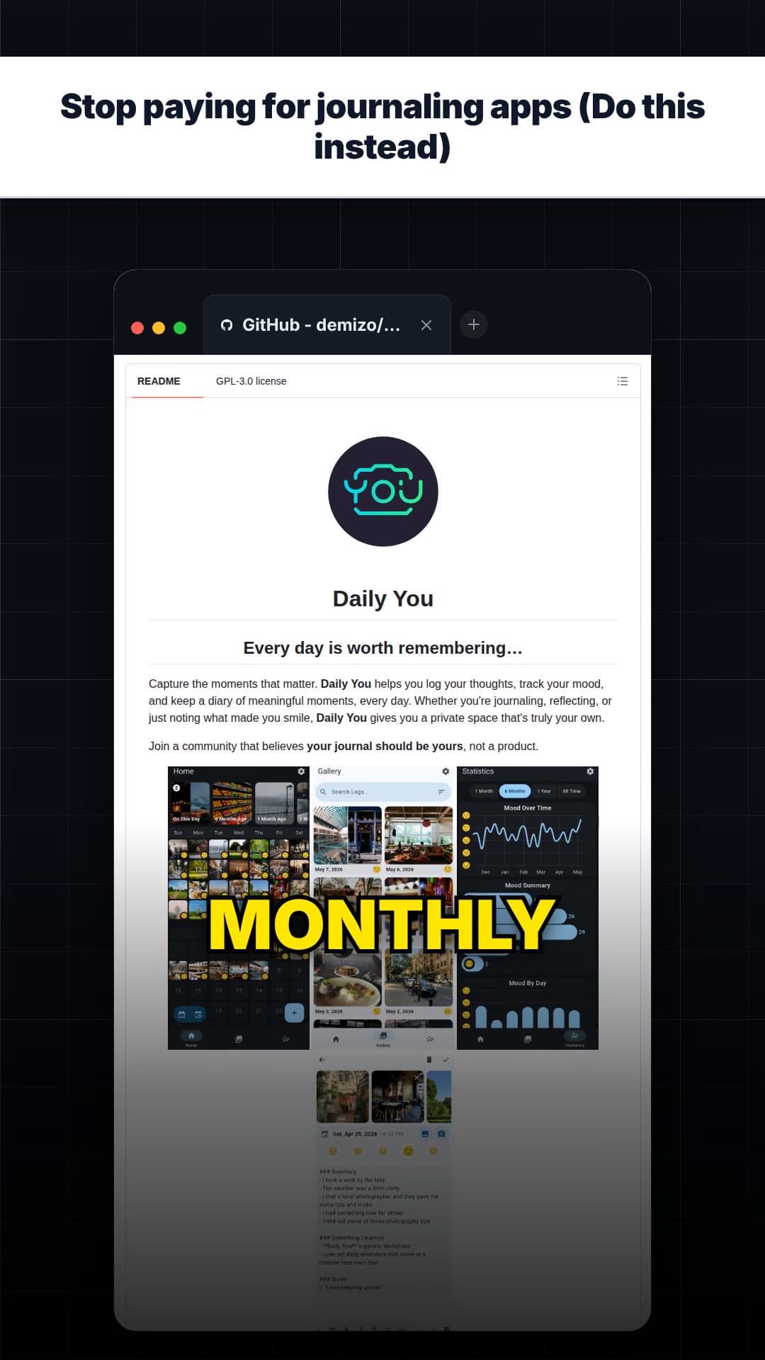 Stop paying for journaling apps (Do this instead) — repo signal thumbnail